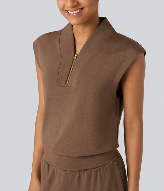 DBDL Women's Spacertek Sleeveless Q-Zip